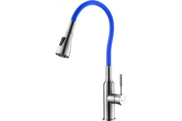 Смеситель Lemark Expert LM5082S-Blue для кухонной мойки однорычажный, высота излива 24.2 см