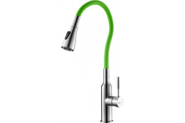 Смеситель Lemark Expert LM5082S-Green для кухонной мойки однорычажный, высота излива 24.2 см