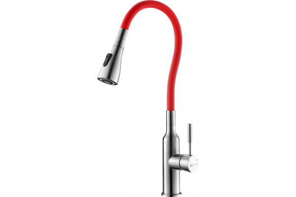Смеситель Lemark Expert LM5082S-Red для кухонной мойки однорычажный, высота излива 24.2 см