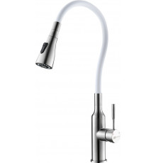Смеситель Lemark Expert LM5082S-White для кухонной мойки однорычажный, высота излива 24.2 см