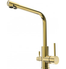 Смеситель Lemark Expert LM5061G для кухонной мойки однорычажный, золото
