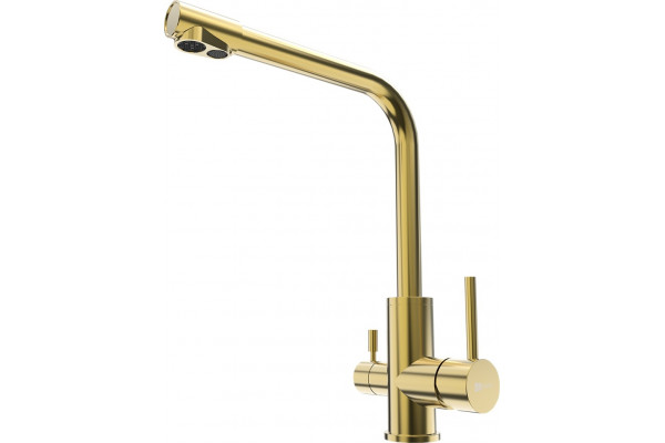 Смеситель Lemark Expert LM5061G для кухонной мойки однорычажный, золото