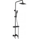 Душевая стойка Lemark Tropic LM7002BL цвет черный, штанга 185 см, шланг металлический 150 см