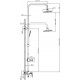 Душевая стойка Lemark Tropic LM7002BL цвет черный, штанга 185 см, шланг металлический 150 см