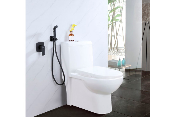 Гигиенический душ Lemark Ursus LM7219BL со смесителем, С ВНУТРЕННЕЙ ЧАСТЬЮ, цвет черный