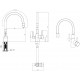 Смеситель Lemark Comfort LM3075C для кухонной мойки однорычажный, высота излива 22.8 см