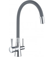 Смеситель Lemark Comfort LM3075C-Gray для кухонной мойки однорычажный, высота излива 22.8 см