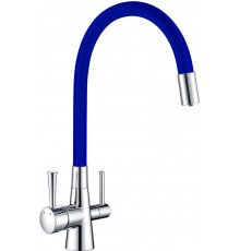Смеситель Lemark Comfort LM3075C-Blue для кухонной мойки однорычажный, высота излива 22.8 см