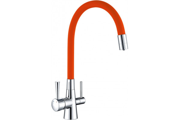Смеситель Lemark Comfort LM3075C-Orange для кухонной мойки однорычажный, высота излива 22.8 см
