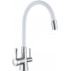 Смеситель Lemark Comfort LM3075C-White для кухонной мойки однорычажный, высота излива 22.8 см