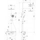 Душевая стойка Lemark Tropic LM7012C хром штанга 196.25 см, шланг двойная оплетка, металлический 150 см