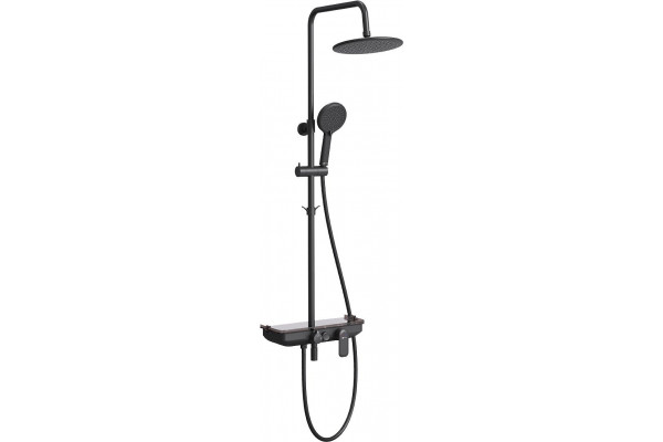 Душевая стойка Lemark Tropic LM7012BL черная цвет черный, штанга 196.25 см