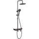 Душевая стойка Lemark Tropic LM7012BL черная цвет черный, штанга 196.25 см