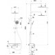 Душевая стойка Lemark Tropic LM7012BL черная цвет черный, штанга 196.25 см