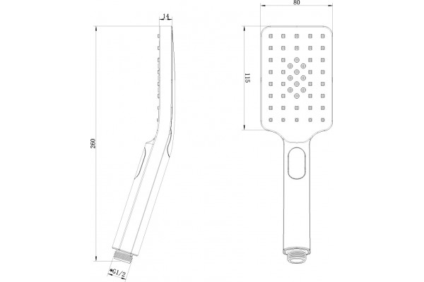 Душевая лейка Lemark LM8123BL черная цвет черный, штанга 26 см