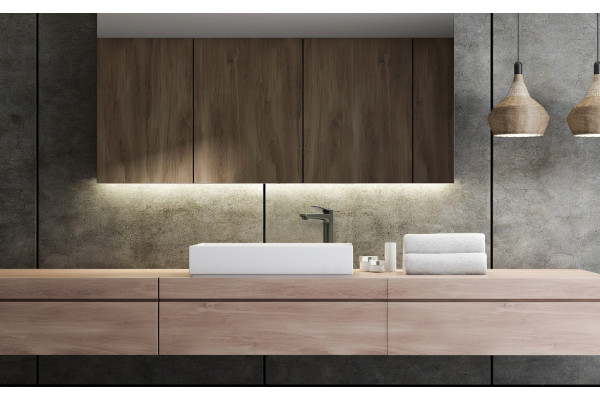 Смеситель Lemark Bronx LM3709GM для раковины, графит, однорычажный, сталь