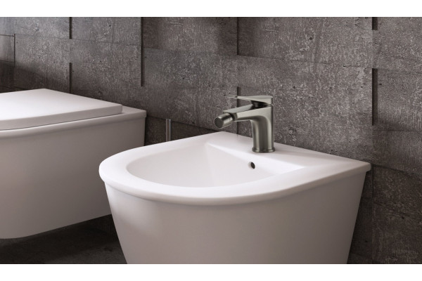Смеситель Lemark Bronx LM3708GM для биде, графит, однорычажный, сталь