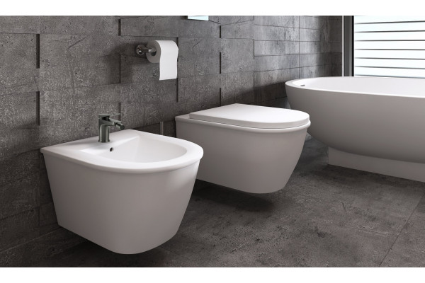 Смеситель Lemark Bronx LM3708GM для биде, графит, однорычажный, сталь