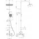 Душевая стойка Lemark Evitta LM0560C хром, штанга 169 см, шланг металлический 150 см