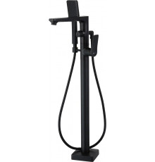 Смеситель Lemark Bronx LM3744BL напольный, для ванны с душем, черный, однорычажный, длина излива 23.3 см