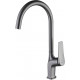 Смеситель Lemark Bronx LM3705GM для кухонной мойки, графит, однорычажный, сталь