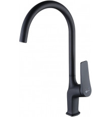 Смеситель Lemark Bronx LM3705BL для кухонной мойки, черный, однорычажный, высота излива 28 см