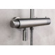 Душевая стойка Lemark Bronx LM3772GM c термостатом, графит, цвет сталь, штанга 161.5 см