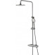 Душевая стойка Lemark Bronx LM3770GM c термостатом, графит, цвет сталь, штанга 161.5 см