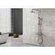Душевая стойка Lemark Bronx LM3770GM c термостатом, графит, цвет сталь, штанга 161.5 см