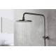 Душевая стойка Lemark Bronx LM3770GM c термостатом, графит, цвет сталь, штанга 161.5 см