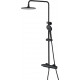 Душевая стойка Lemark Bronx LM3770BL c термостатом, черная, цвет черный, штанга 161.5 см