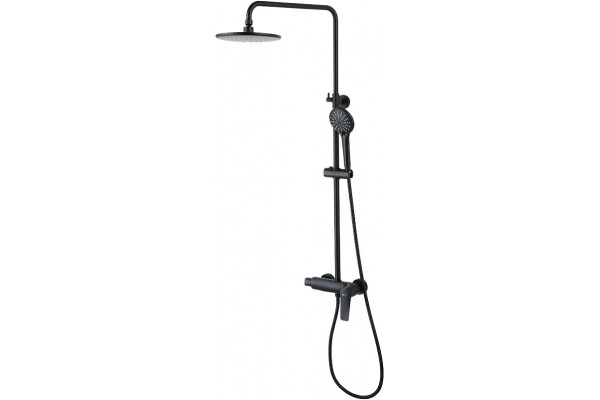 Душевая стойка Lemark Bronx LM3760BL черная цвет черный, штанга 161.5 см