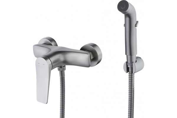 Гигиенический душ Lemark Bronx LM3718GM со смесителем, графит, цвет сталь