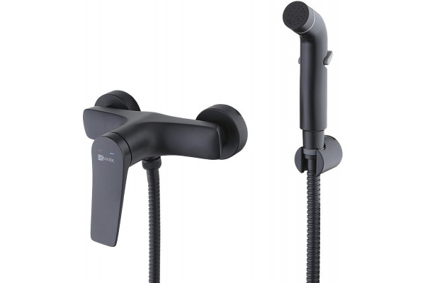 Гигиенический душ Lemark Bronx LM3718BL со смесителем, черный в современном стиле