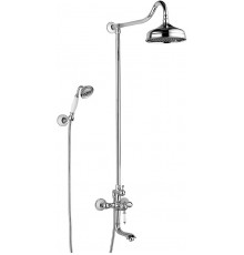 Душевая стойка Lemark Villa LM4862C хром, штанга 160.2 см, шланг металлический 150 см