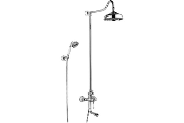 Душевая стойка Lemark Villa LM4862C хром, штанга 160.2 см, шланг металлический 150 см