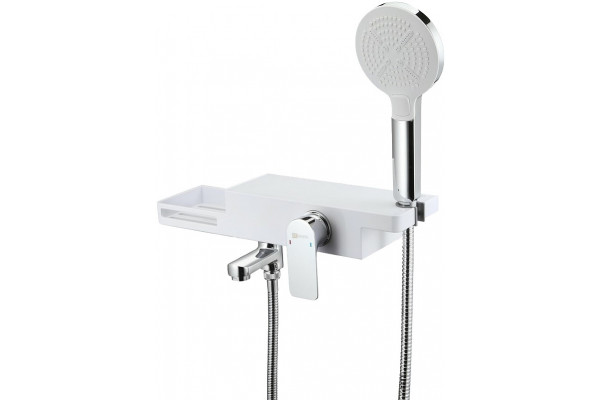 Смеситель Lemark Unibox LM6914CW для ванны с душем, однорычажный, длина излива 12.7 см