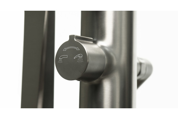 Смеситель Lemark Bronx LM3744GM напольный, для ванны с душем, графит, однорычажный, сталь