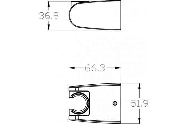 Настенный держатель Lemark LM8083BL цвет черный, штанга 3.69 см