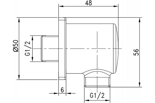 Шланговое подключение Lemark LM5983CW штанга 5.6 см,  в современном стиле