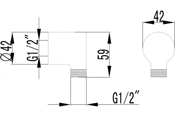 Шланговое подключение Lemark LM3283C хром, штанга 5.9 см