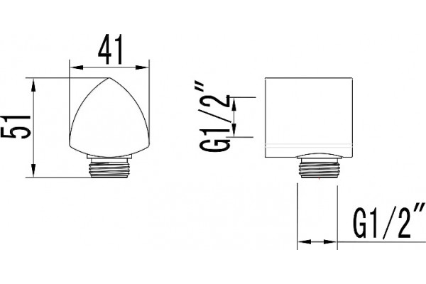 Шланговое подключение Lemark LM3583C хром, штанга 5.1 см