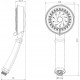 Душевая лейка Lemark LM8118C штанга 24.2 см, 3 режима