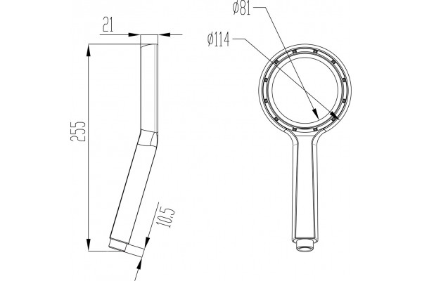 Душевая лейка Lemark LM0820C хром, штанга 25.5 см, 1 режим