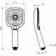Душевая лейка Lemark LM1014C хром, штанга 25 см, 3 режима