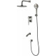 Душевой комплект Lemark Bronx LM3722GM С ВНУТРЕННЕЙ ЧАСТЬЮ, графит, цвет сталь, шланг металлический 200 см