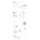 Душевой комплект Lemark Bronx LM3722GM С ВНУТРЕННЕЙ ЧАСТЬЮ, графит, цвет сталь, шланг металлический 200 см