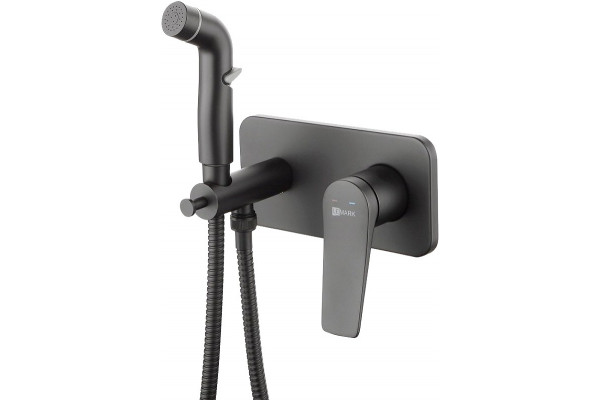 Гигиенический душ Lemark Bronx LM3720BL со смесителем, С ВНУТРЕННЕЙ ЧАСТЬЮ, черный, 1 режим
