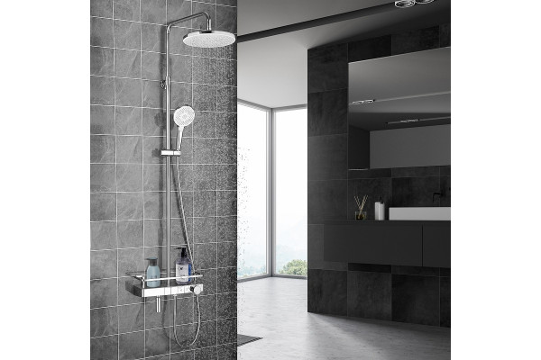 Душевая стойка Lemark Tropic LM7011C c термостатом хром, штанга 189 см