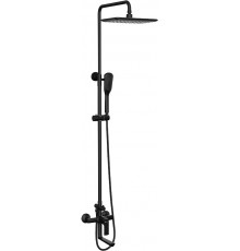 Душевая стойка Lemark Ursus LM7262BL цвет черный, штанга 170 см, шланг металлический 150 см